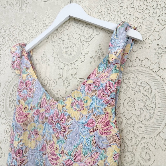 WARM Georgia Dot-Floral Silk Jacquard Shift Dress - Picture 10 of 15